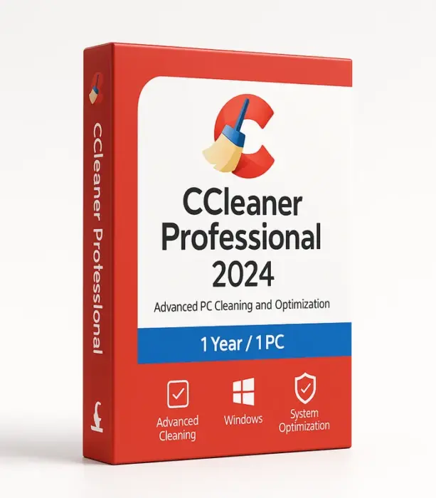 CCleaner Professional 2024 programvareboks for Windows – systemoptimalisering og PC-rengjøring