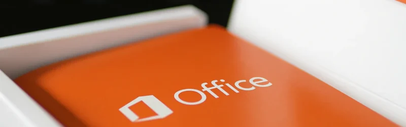 Microsoft Office-produktboks i oransje farge