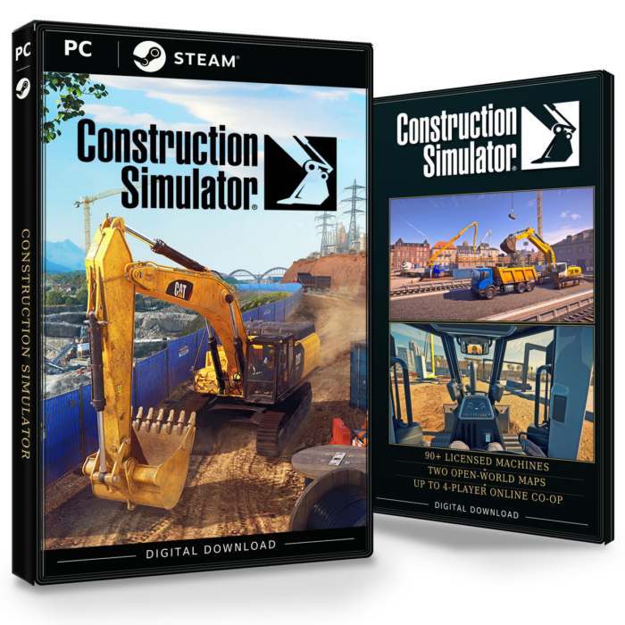 Forside og bakside av Construction Simulator Steam