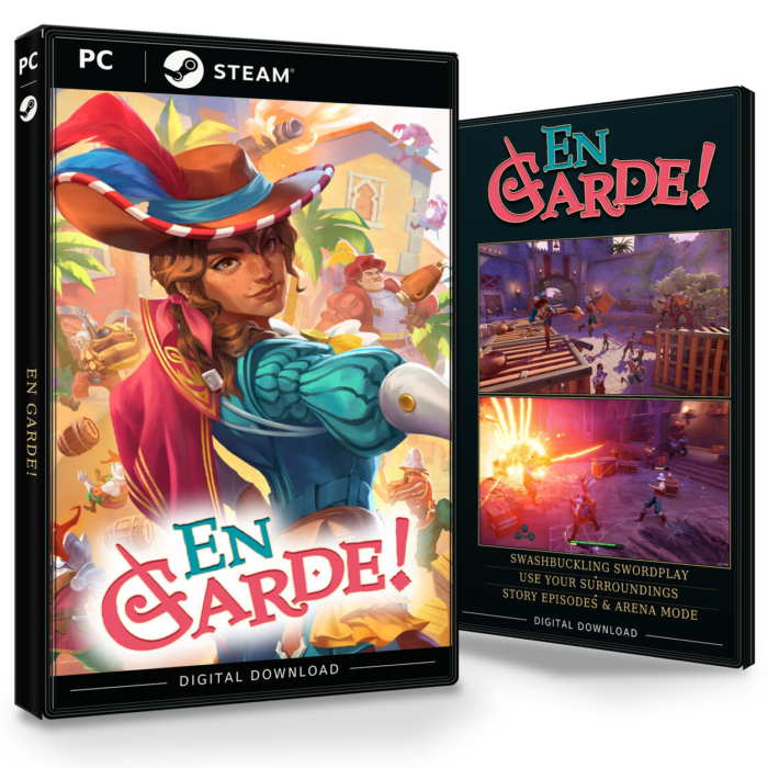 Forside og bakside av En Garde! Steam