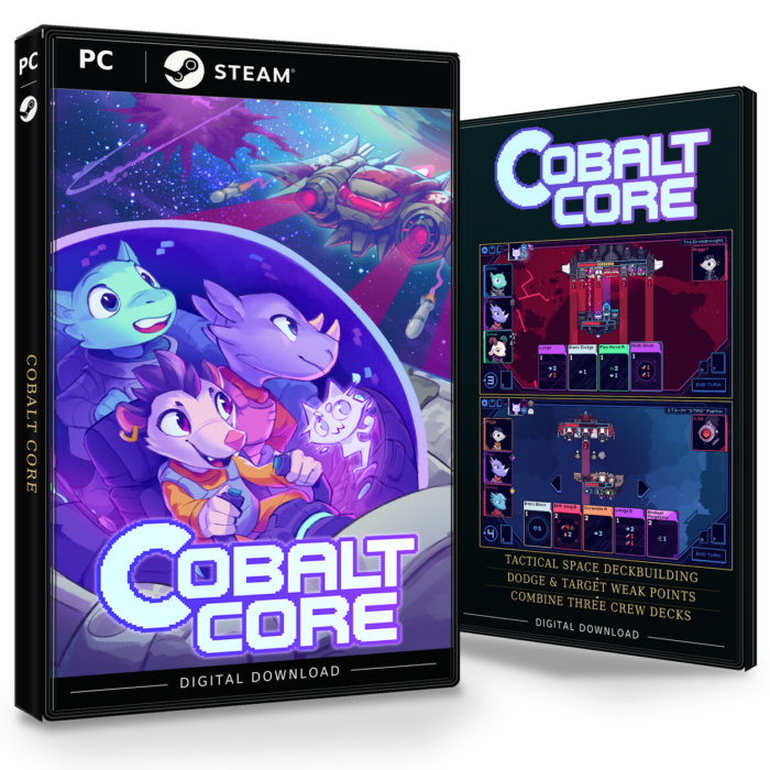 Forside og bakside av Cobalt Core Steam