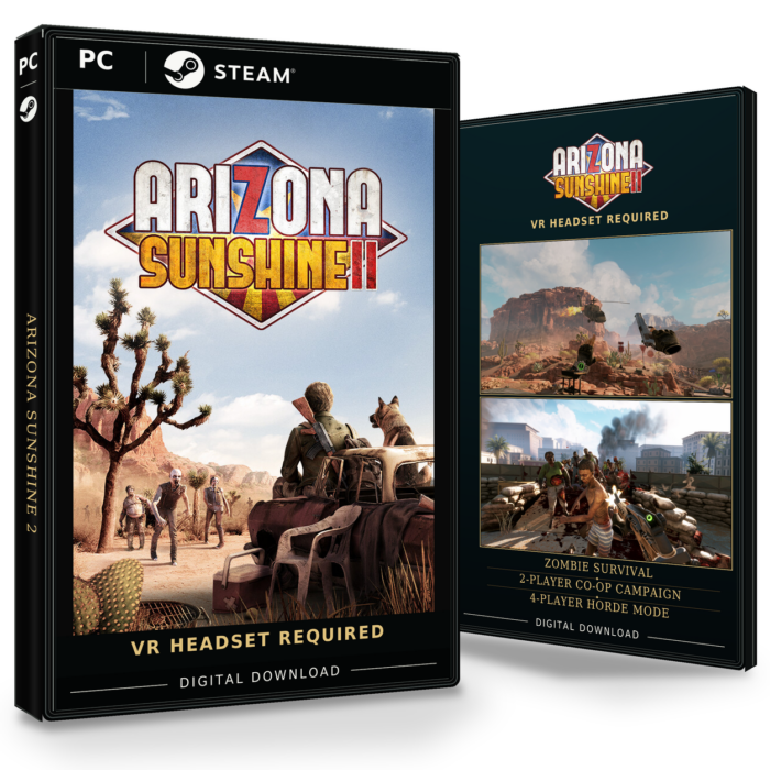 Forside og bakside av Arizona Sunshine 2 Steam VR for PC
