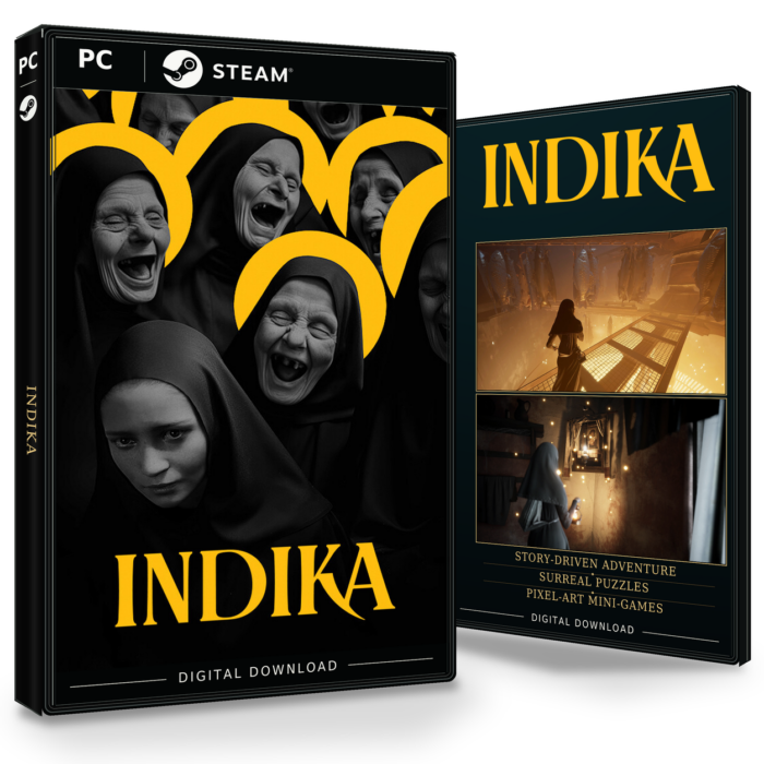 Forside og bakside av INDIKA Steam