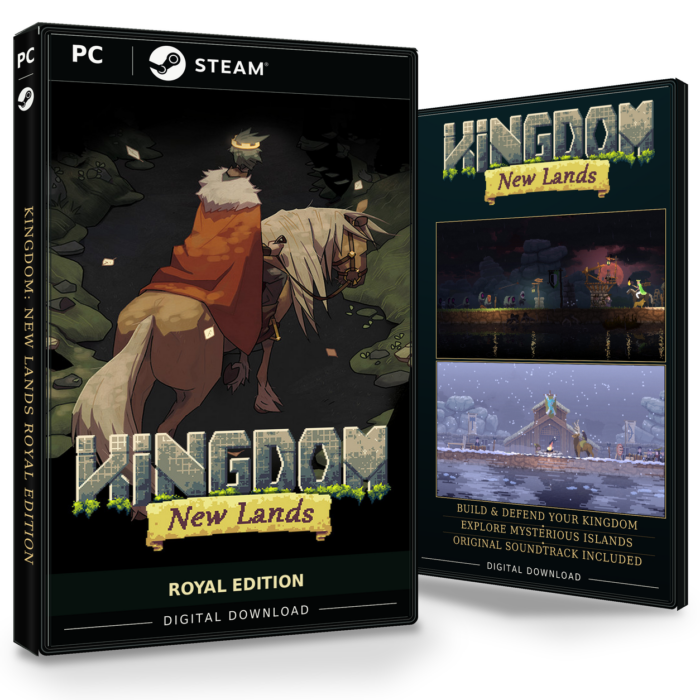 Forside og bakside av Kingdom: New Lands Royal Edition Steam