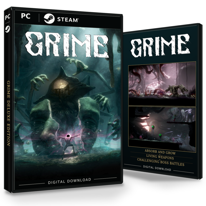 Forside og bakside av GRIME Deluxe Edition Steam