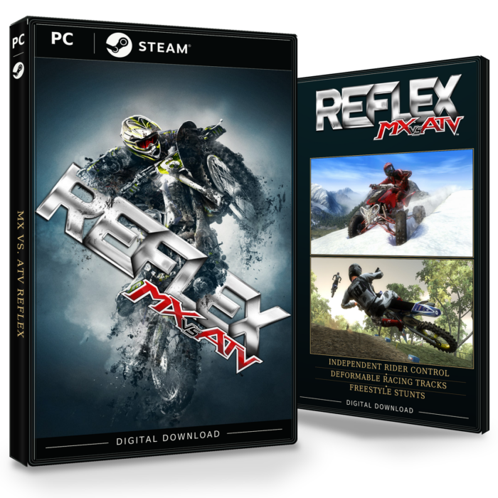 Forside og bakside av MX vs. ATV Reflex Steam