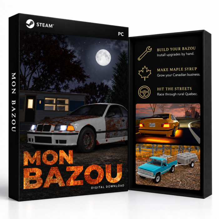 Mon Bazou Steam – digital spillutgave vist med forside og bakside