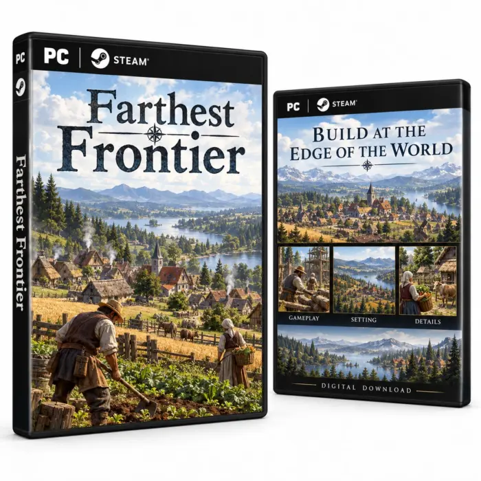 Omslag for Farthest Frontier til PC og Steam
