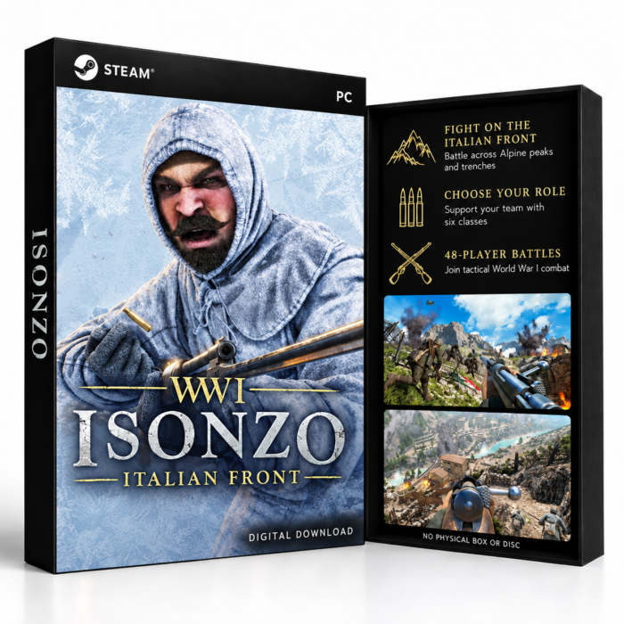 Isonzo Steam – digital spillutgave vist med forside og bakside
