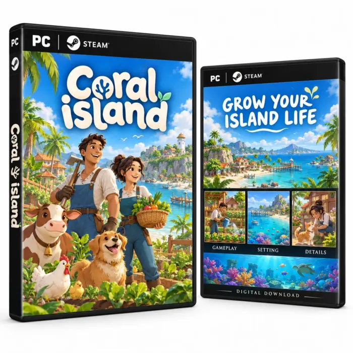 Omslag for Coral Island til PC og Steam