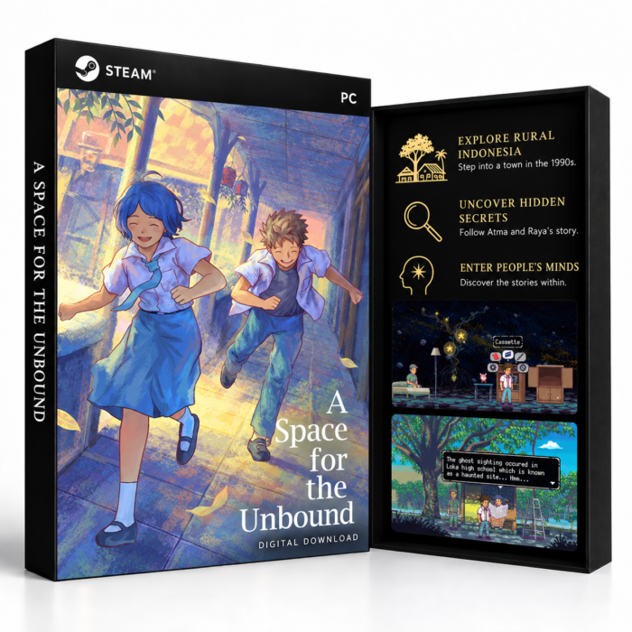 A Space for the Unbound Steam – digital spillutgave vist med forside og bakside