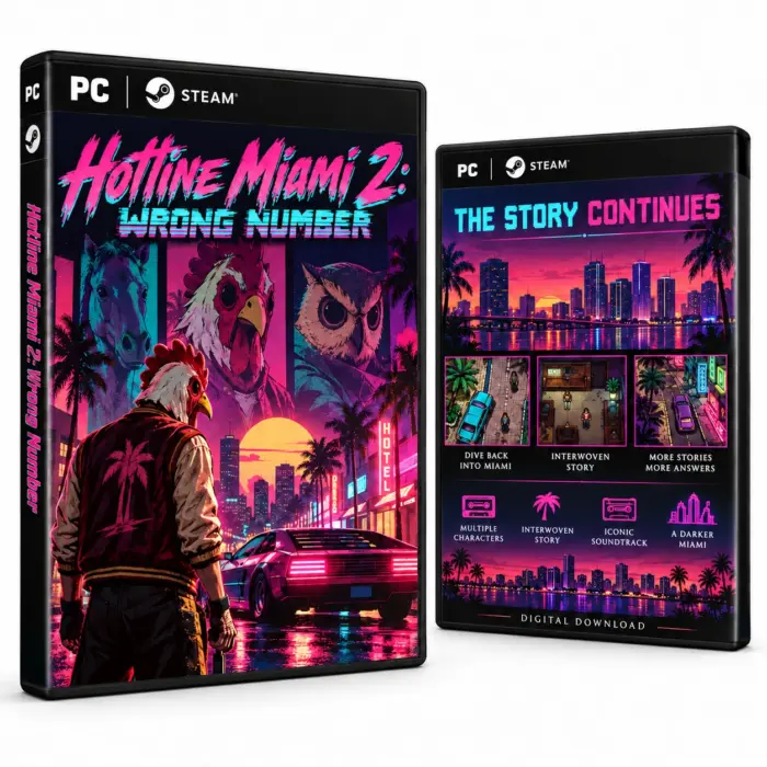 Omslag for Hotline Miami 2: Wrong Number til PC og Steam