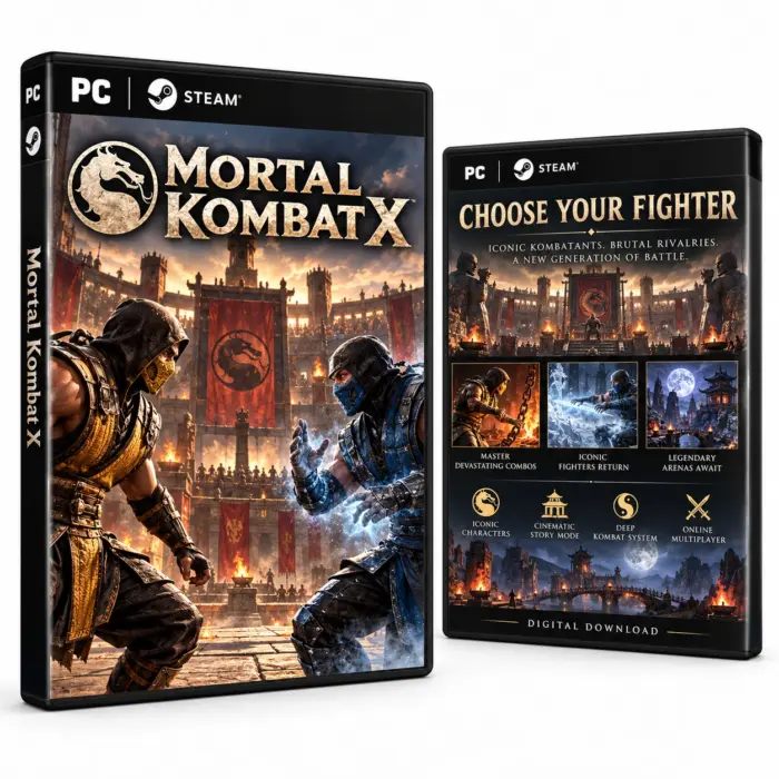 Omslag for Mortal Kombat X til PC og Steam