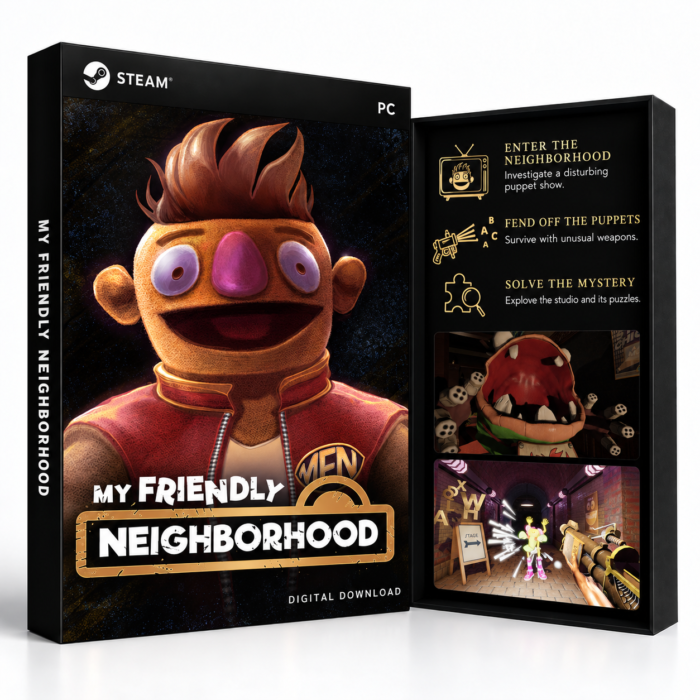 My Friendly Neighborhood Steam – digital spillutgave vist med forside og bakside