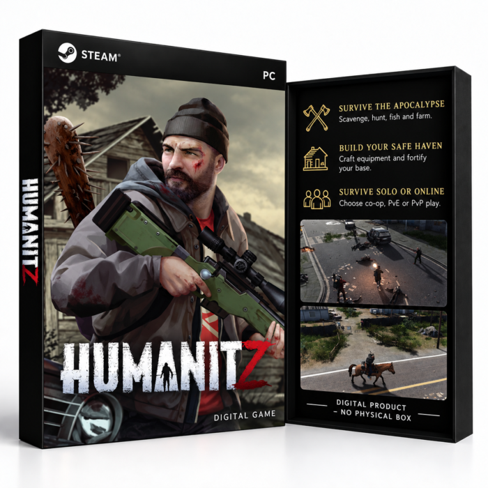 HumanitZ – Steam – digital spillutgave vist med forside og bakside