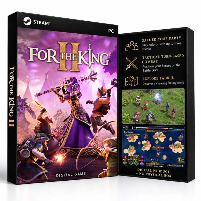 For The King II – Steam – digital spillutgave vist med forside og bakside