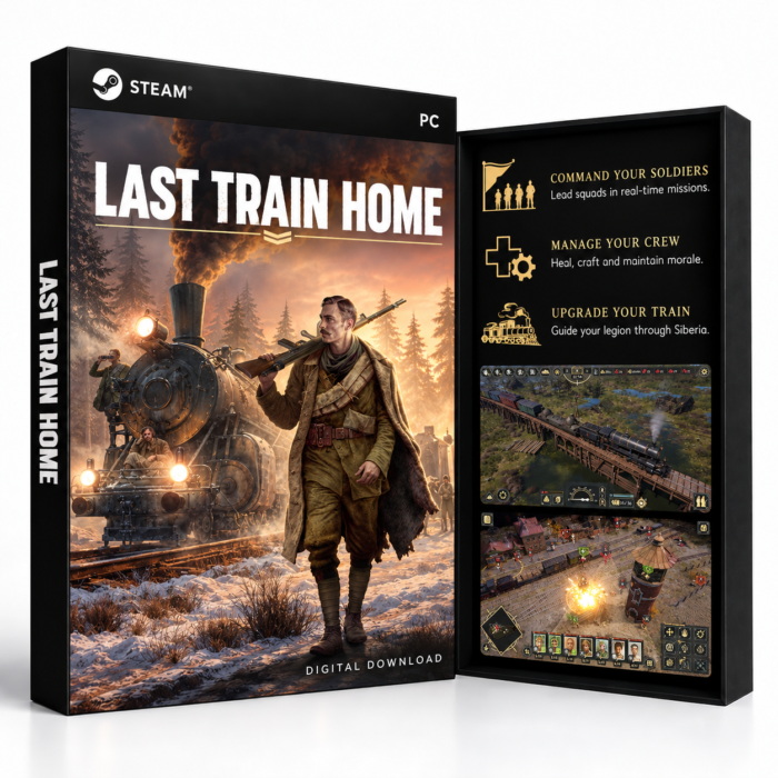 Last Train Home Steam – digital spillutgave vist med forside og bakside