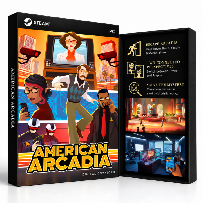 American Arcadia Steam – digital spillutgave vist med forside og bakside