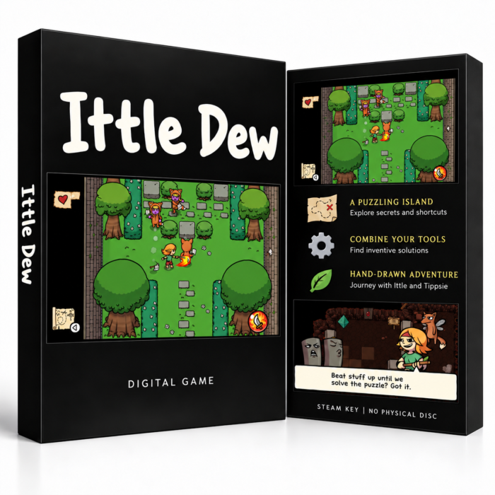 Ittle Dew Steam – digital spillutgave vist med forside og bakside