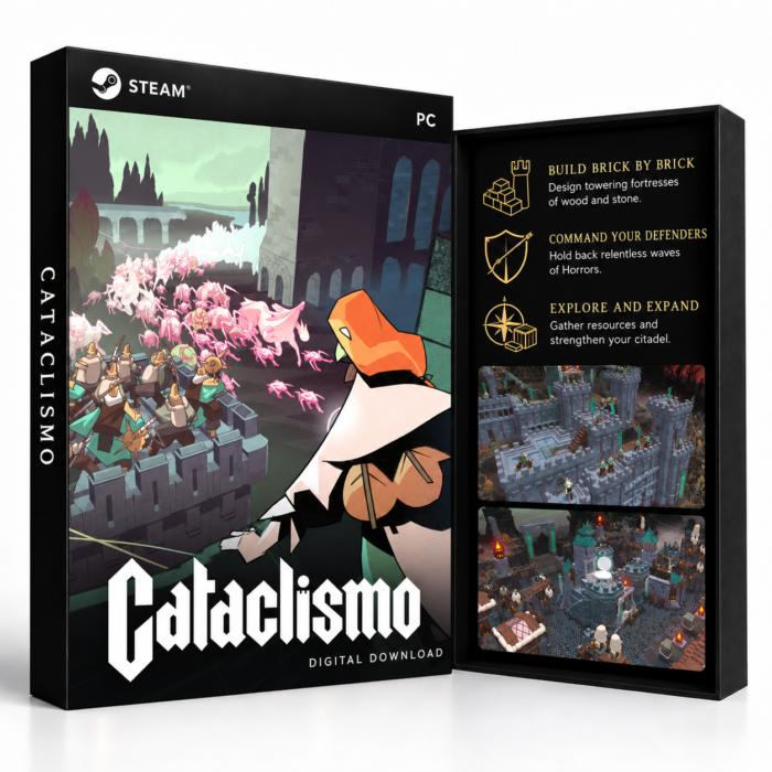 Cataclismo Steam – digital spillutgave vist med forside og bakside