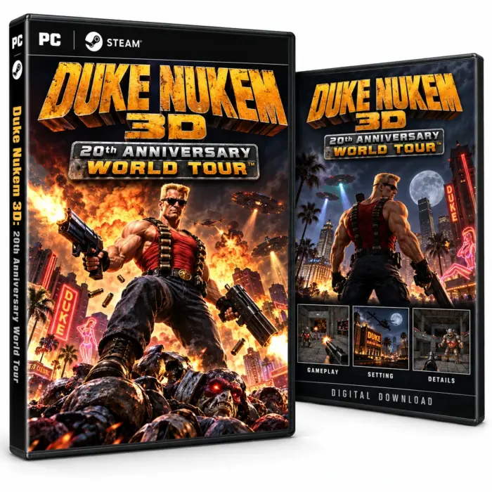 Duke Nukem 3D: 20th Anniversary World Tour for Steam – illustrasjon av det digitale spillet