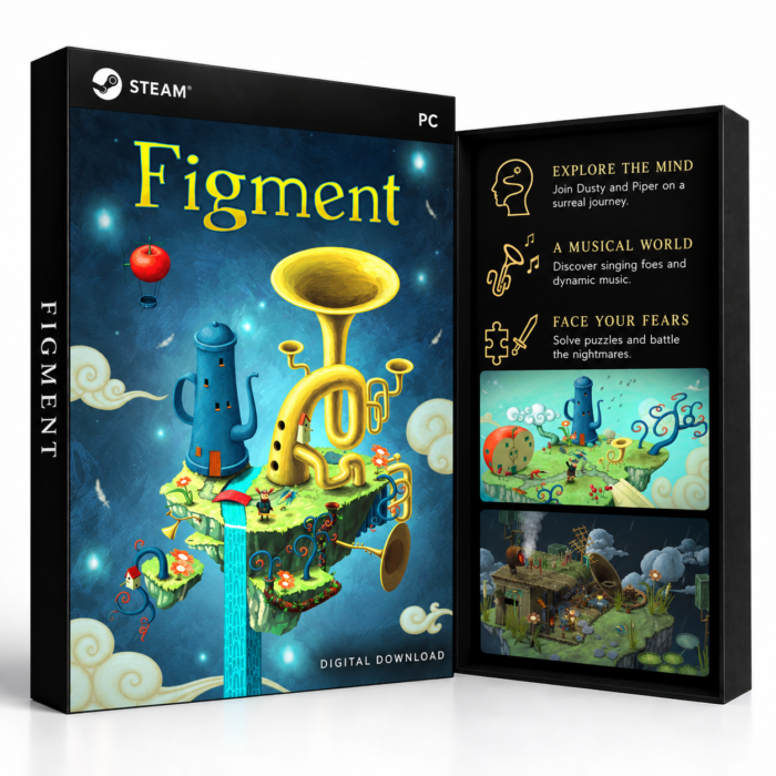 Figment Steam – digital spillutgave vist med forside og bakside