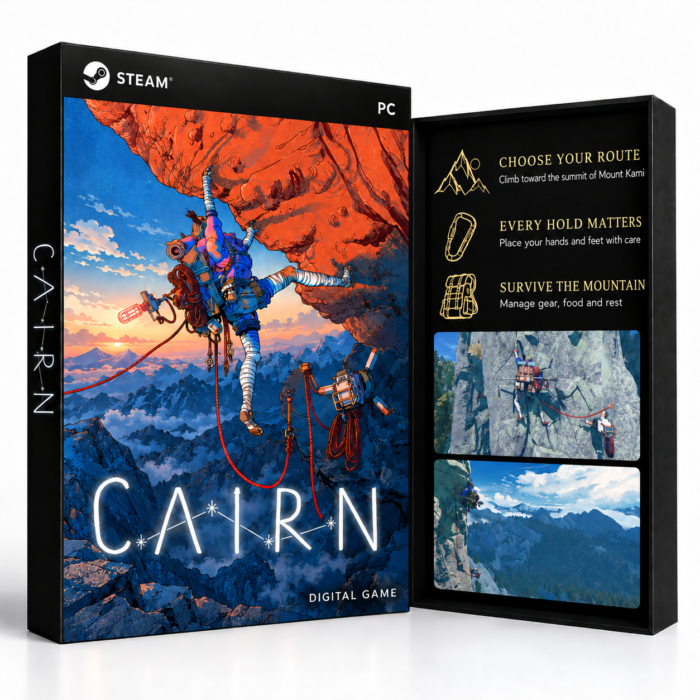 Cairn Steam – digital spillutgave vist med forside og bakside