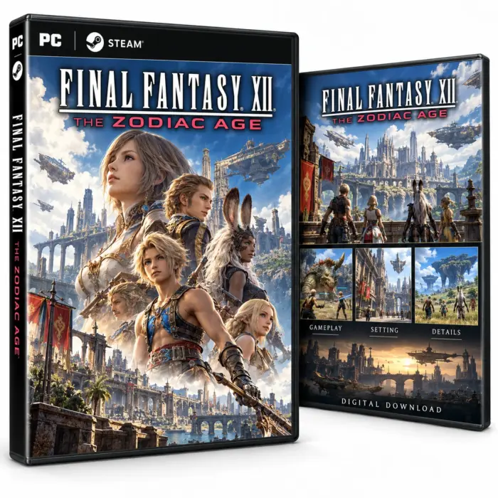 Final Fantasy XII The Zodiac Age for Steam – illustrasjon av det digitale spillet