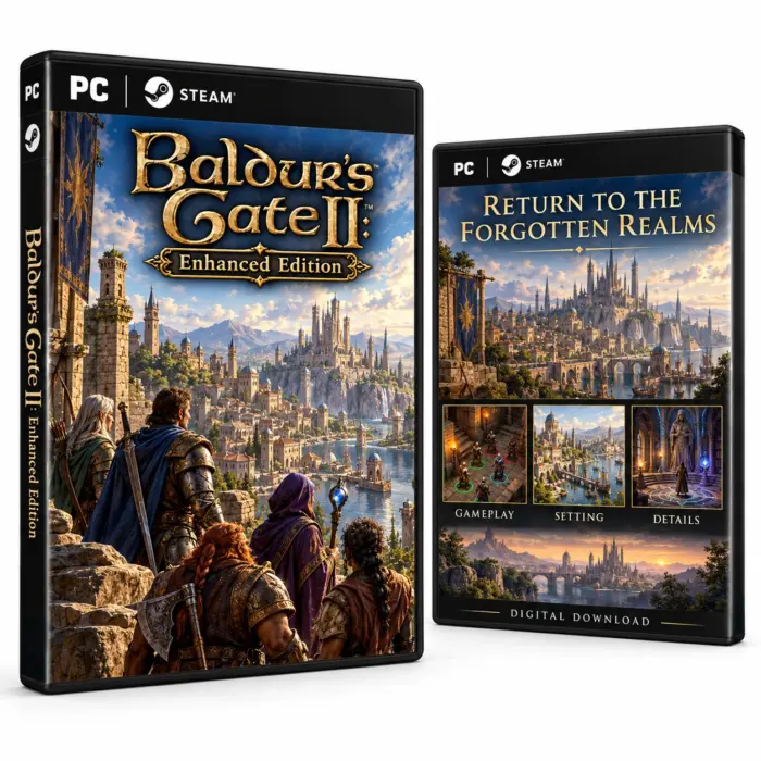 Omslag for Baldur’s Gate II Enhanced Edition til PC og Steam