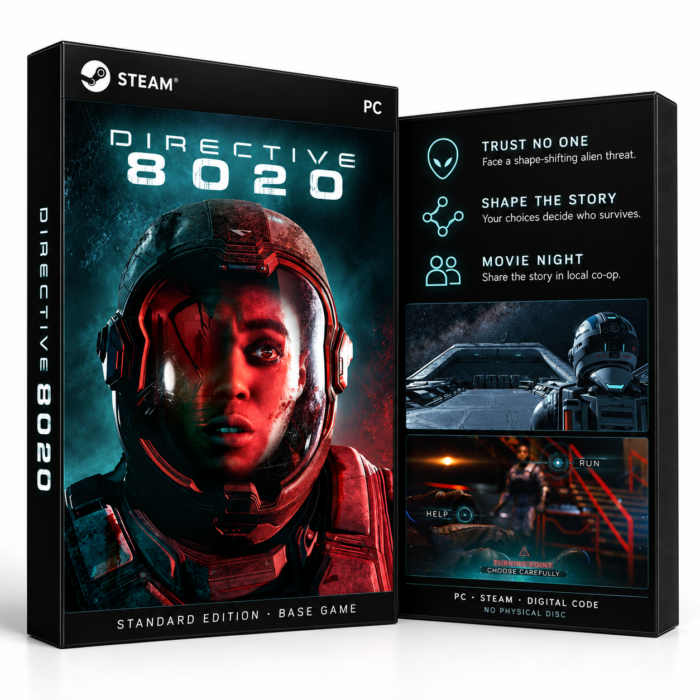 Directive 8020 Steam – digital spillutgave vist med forside og bakside