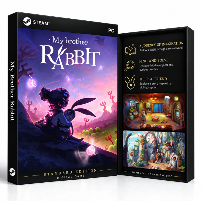 My Brother Rabbit – Steam – digital spillutgave vist med forside og bakside