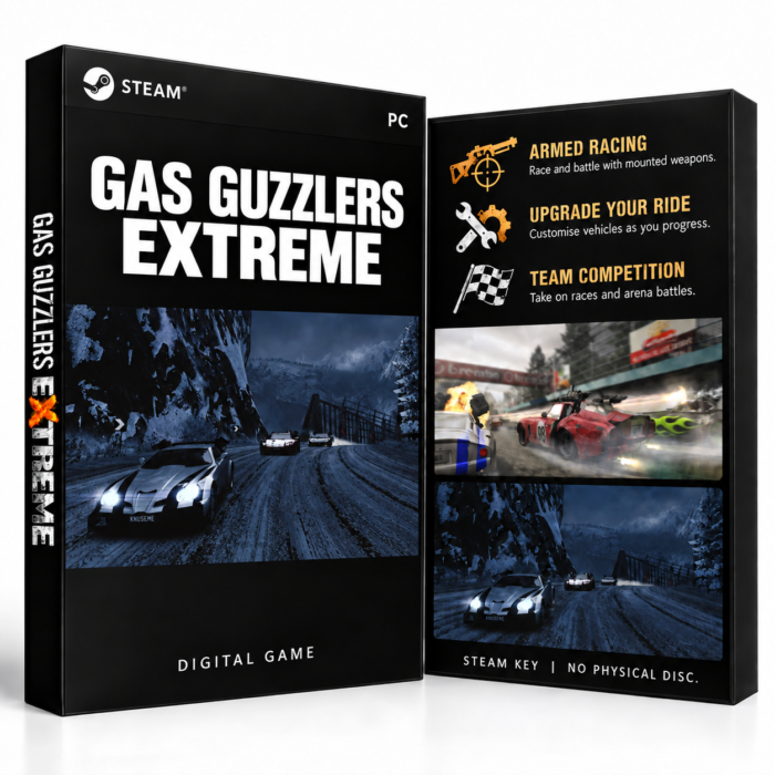 Gas Guzzlers Extreme Steam – digital spillutgave vist med forside og bakside