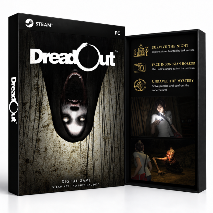 DreadOut Steam – digital spillutgave vist med forside og bakside
