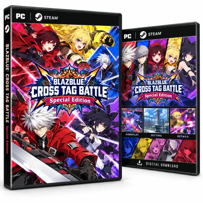 BLAZBLUE: CROSS TAG BATTLE Special Edition for Steam – illustrasjon av det digitale spillet