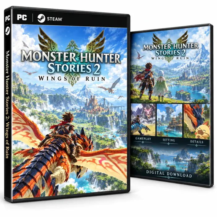 Monster Hunter Stories 2: Wings of Ruin for Steam – illustrasjon av det digitale spillet