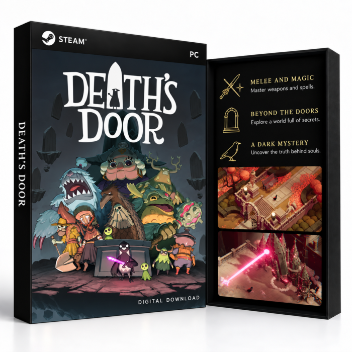 Death's Door Steam – digital spillutgave vist med forside og bakside