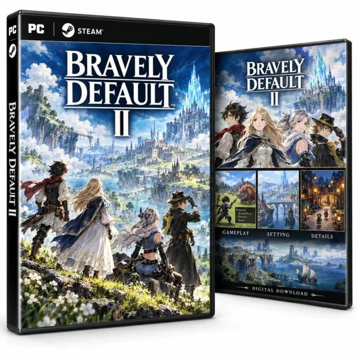 Bravely Default II for Steam – illustrasjon av det digitale spillet
