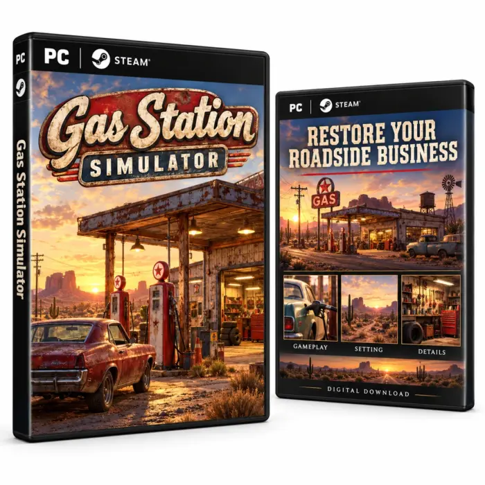 Omslag for Gas Station Simulator til PC og Steam